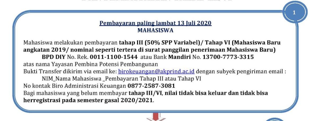 Bagan Alir Proses UAS Online Semester Genap TA 2019/2020 & Pembayaran Tahap III/VI